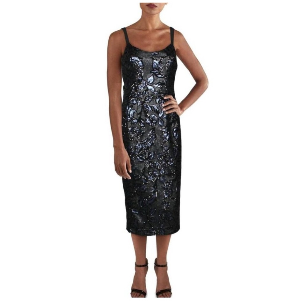 Dress the Population Beverly Sequin Midi Cocktail Dress- size Large